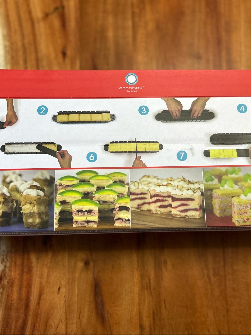 Architect Stackable Layered Food Mold in Red and White